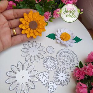 FLOR GIRASSOL /KIT FLORAL COM FOLHAS