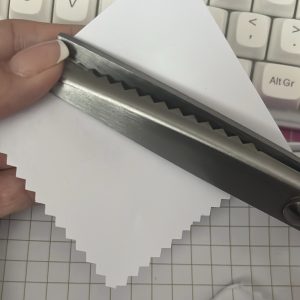 TESOURA ESCALOPE ZIG ZAG ROSA